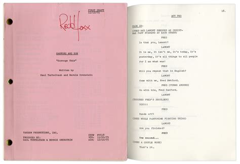 Lot Detail - ''Sanford & Son'' Season 5, Episode 20, First Draft Script