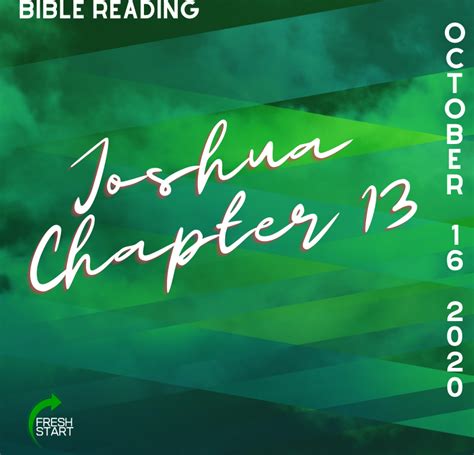 October Bible Reading In Joshua Fresh Start Fellowship