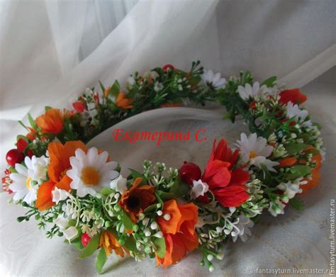 Венок "Полевой" в интернет-магазине Ярмарка Мастеров по цене 1800 ...