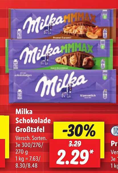 Milka Schokolade Großtafel Angebot bei Lidl 1Prospekte de