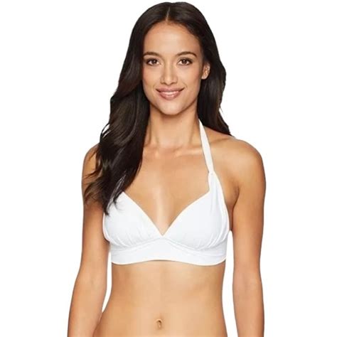 Tommy Bahama Swim Tommy Bahama Pearl Loop Strap Banded Halter Bikini Top In White Poshmark