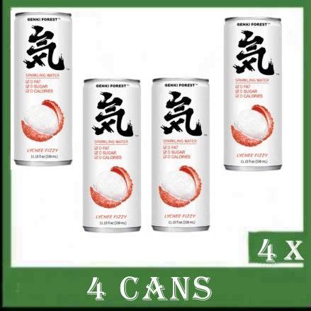 Genki Forest Sugar Free Sparkling Lychee Fizzy Flavor Cans Chi Forest