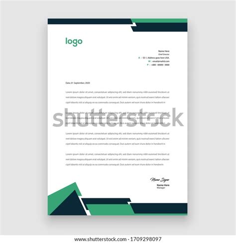 Modern Creative Elegant Corporate Letterhead Template Stock Vector