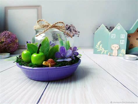 Небольшой подсвечник, сиреневый, подарок, для дома, украшение, 8марта в ...