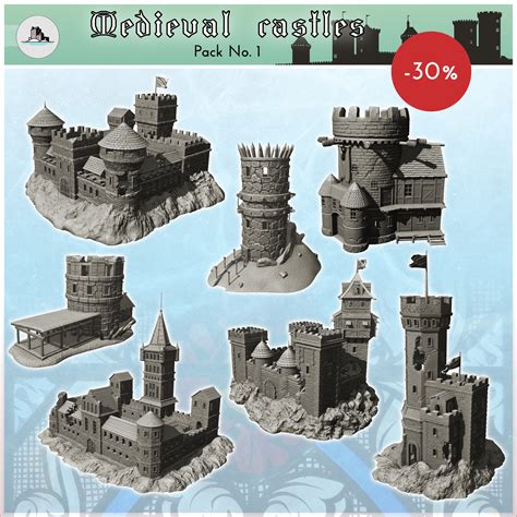 3D file Medieval castles pack No. 1 - Medieval Gothic Feudal Old