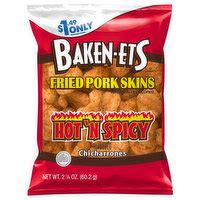 Baken Ets Fried Pork Skins Chicharrones Flamin Hot Flavored Super