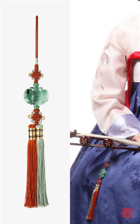 Korean Art High Quality Korean Hanbok Silk Jade NORIGAE Korean Drama