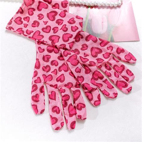 Lism Custom Cross Border Foreign Trade Breathable Pink Heart Gathered Sexy Lingerie Thong Gloves