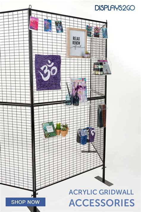 Clear Acrylic Gridwall Accessories For Retail Pop Up Event