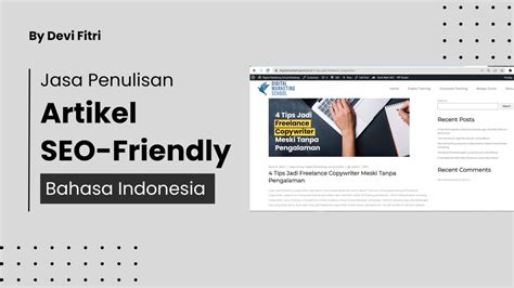 Jasa Penulisan Artikel SEO Friendly SEO Content Writer