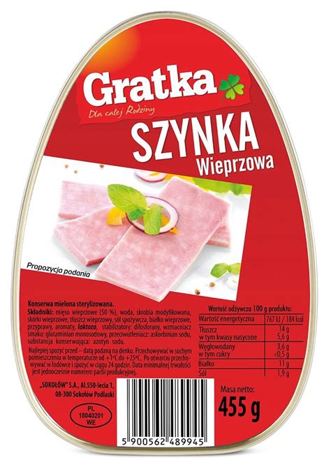 Szynka Wieprzowa Konserwa Wieprzowina Gratka G