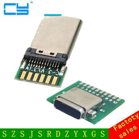 Diy 24pin Usb C Usb 31 Type C Male And Female Plug And Socket Connector