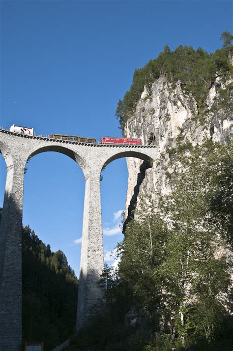 Rhb Ge Ii Curia Am August Auf Dem Landwasserviadukt