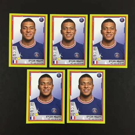 Lionel Messi Kylian Mbappe Lot Of Stickers Panini Foot