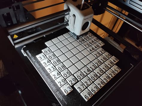 Braille Bingo Card 5x5 3d Printed Tactile Modular Design Enhanced