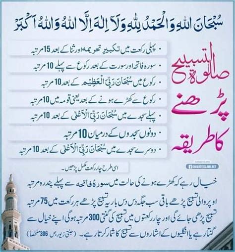 Salatul Tasbih Namaz Ka Tariqa