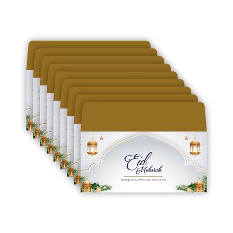 Anne Print Solutions® Pack Of 20 Eid Mubarak Envelopes Shagun Colorful