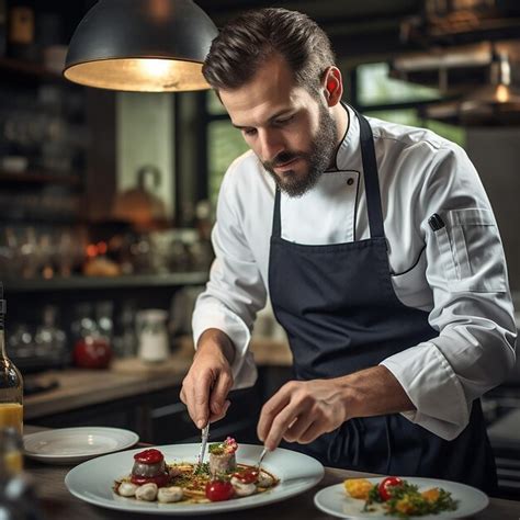 premium ai image food cooking profession  people concept happy