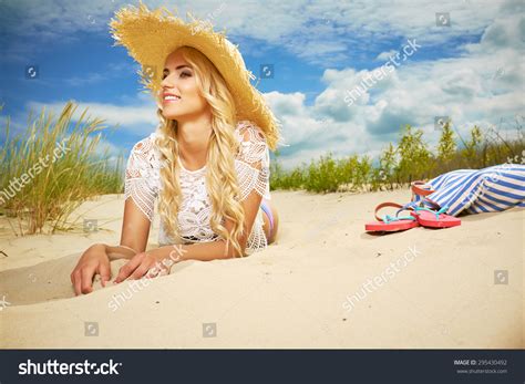 Sexy Blonde Girl On Summer Beach Stock Photo Shutterstock
