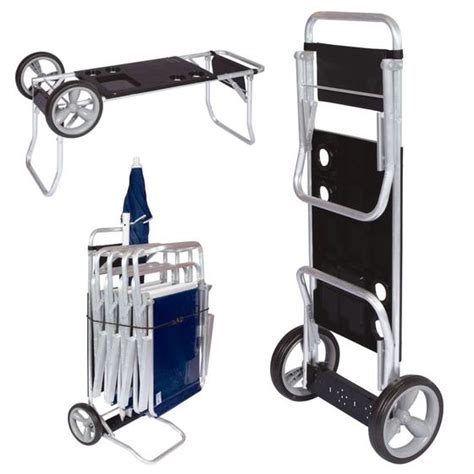 Carrinho De Praia Aluminio - Carrinho de Praia Aluminio e Plastico para Carregar Ate 5 Cadeiras Mor ...