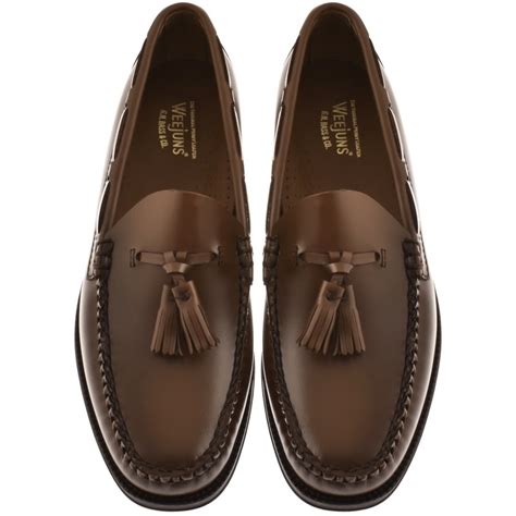 GH Bass Weejun Larkin Tassel Loafers Brown Mainline Menswear