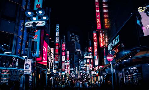 japan city night wallpapers wallpaper cave