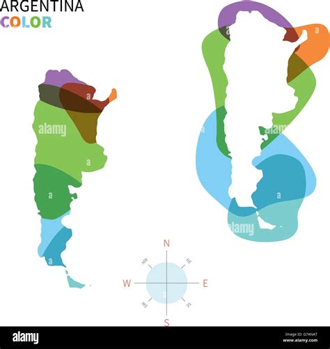 Resumen De Color Vectorial Mapa De Argentina Imagen Vector De Stock Alamy