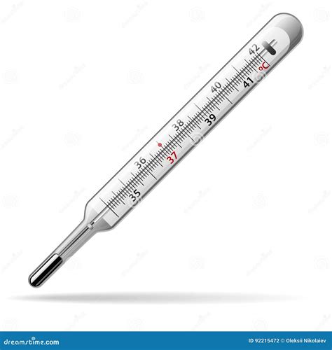 Termómetro Médico Un Termómetro De Mercurio De Cristal Para Medir La ...