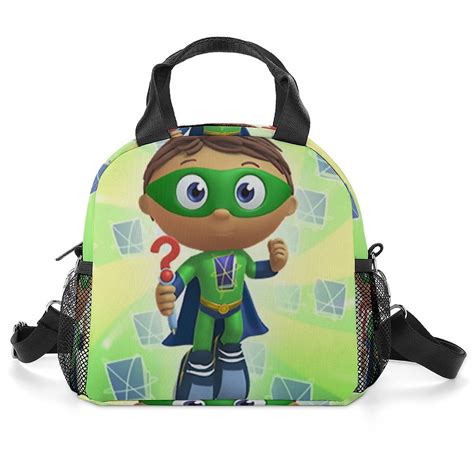 Super Why Lunch Bag, Insulated Lunch Box Large Capacity Reusable