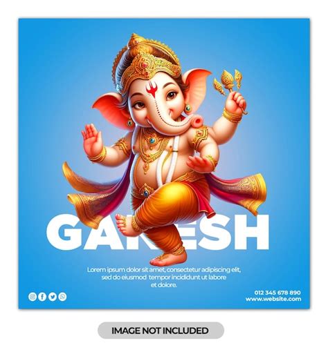 Premium Psd Happy Ganesh Chaturthi Social Media Post