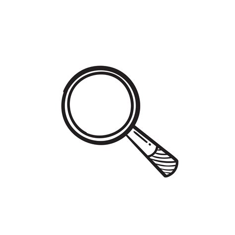 Hand Drawn Doodle Magnifying Glass Icon Drawing Style 4566919 Vector Art At Vecteezy