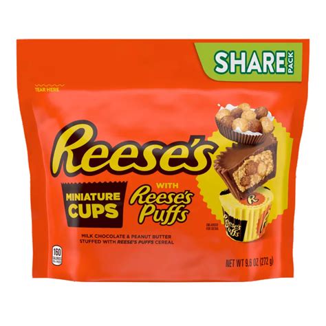 Reeses Big Cup With Reeses Puffs Cereal Milk Chocolate Miniatures