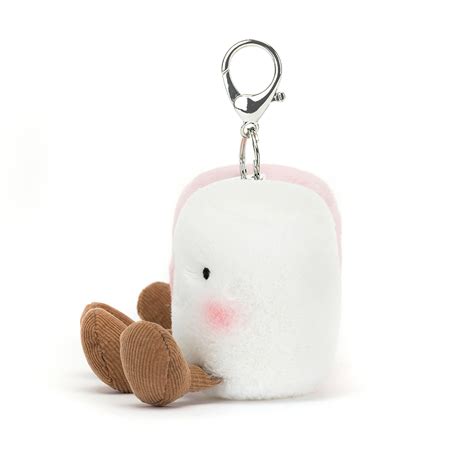 Jellycat Amuseables Pair Of Marshmallows Bag Charm Maison White