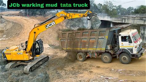 JCB Poclain Machin Loading Mud In Tata Truck YouTube