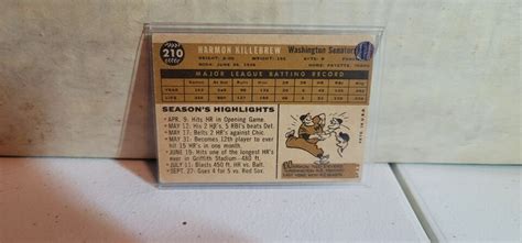 1960 Topps 210 Harmon Killebrew Ebay