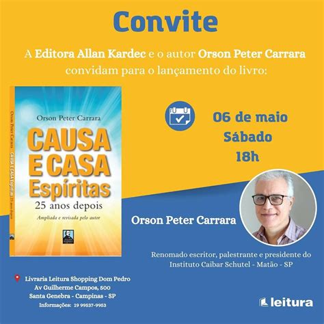 Lan Amento De Um Novo Livro Da Editora Causa E Casa Esp Ritas