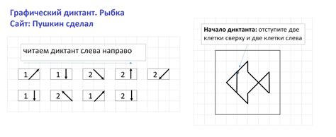 Графический диктант по клеточкам. Рыбка