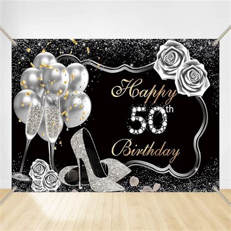 Crenics Happy 50th Birthday Backdrop Banner Extra Large 50 40 Off