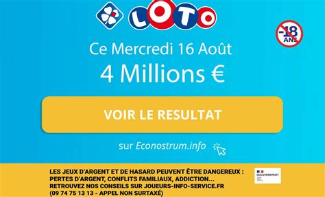 Les R Sultats Du Loto De La Fdj Du Mercredi Ao T