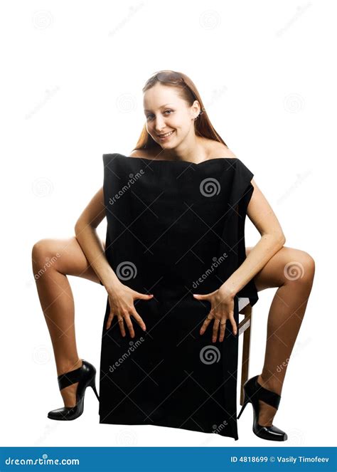 Naked Woman In Black Pantyhose Stock Image Image Of Hand Glamour 4818699