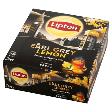 Lipton Earl Grey Lemon Herbata Czarna Aromatyzowana 184 G 92 Torebki