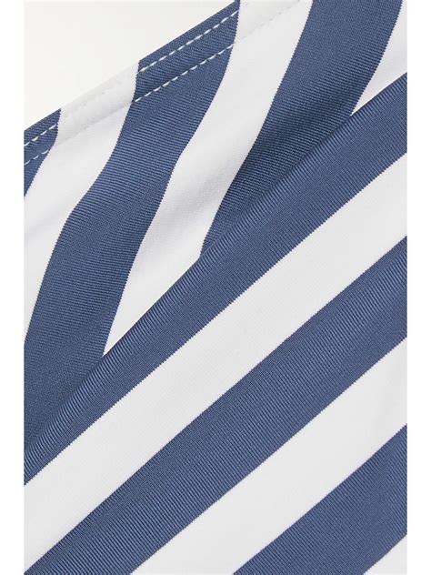 ERES Samba Mucho Eyelet Embellished Striped Triangle Bikini Top NET A PORTER