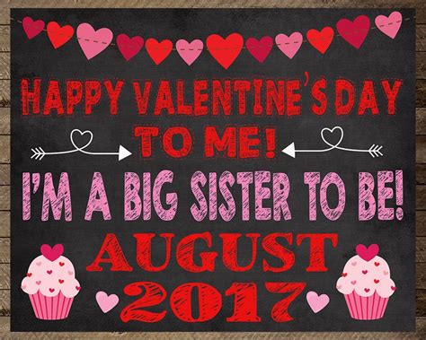 Valentines Pregnancy Announcement Big Sister Etsy