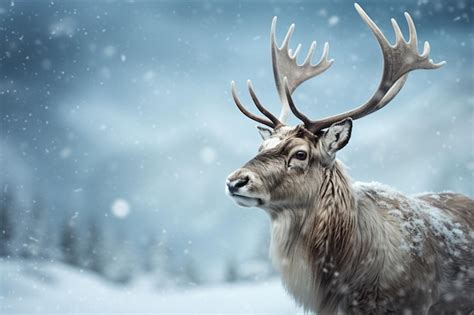 Premium AI Image | Reindeer in the spring embodying renewal and nature ...