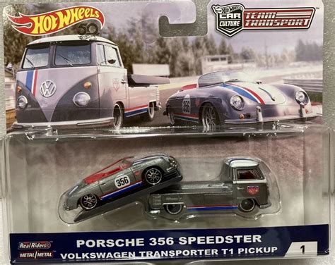 Hotwheels Premium Team Transport Set 1 Urban Outlaw Porsche 356 Speedster With Volkswagen