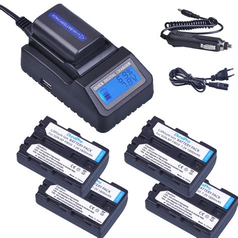 Pc Np Fm Np Fm Fm Rechargeable Li Ion Battery Lcd Quick Charger