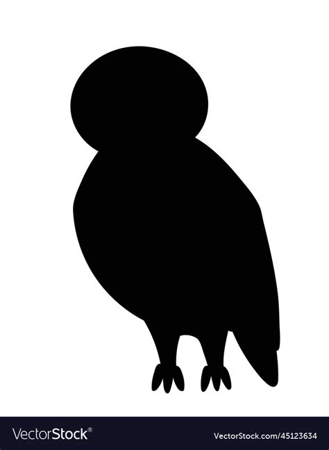 Owl black silhouette icon Royalty Free Vector Image