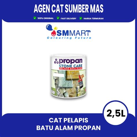 Jual CAT PELAPIS BATU ALAM PROPAN STONE CARE CLEAR GLOS DOFF 2 5 LITER