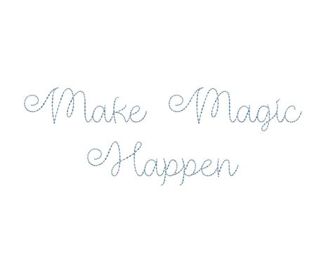 Make Magic Happen Bean Stitch Esa Font