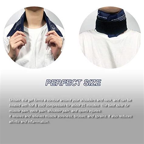 Neck Ice Pack Wrap Hot Cold Gel Pad Soothing Compression For Injuries Swelling Reusable Cold